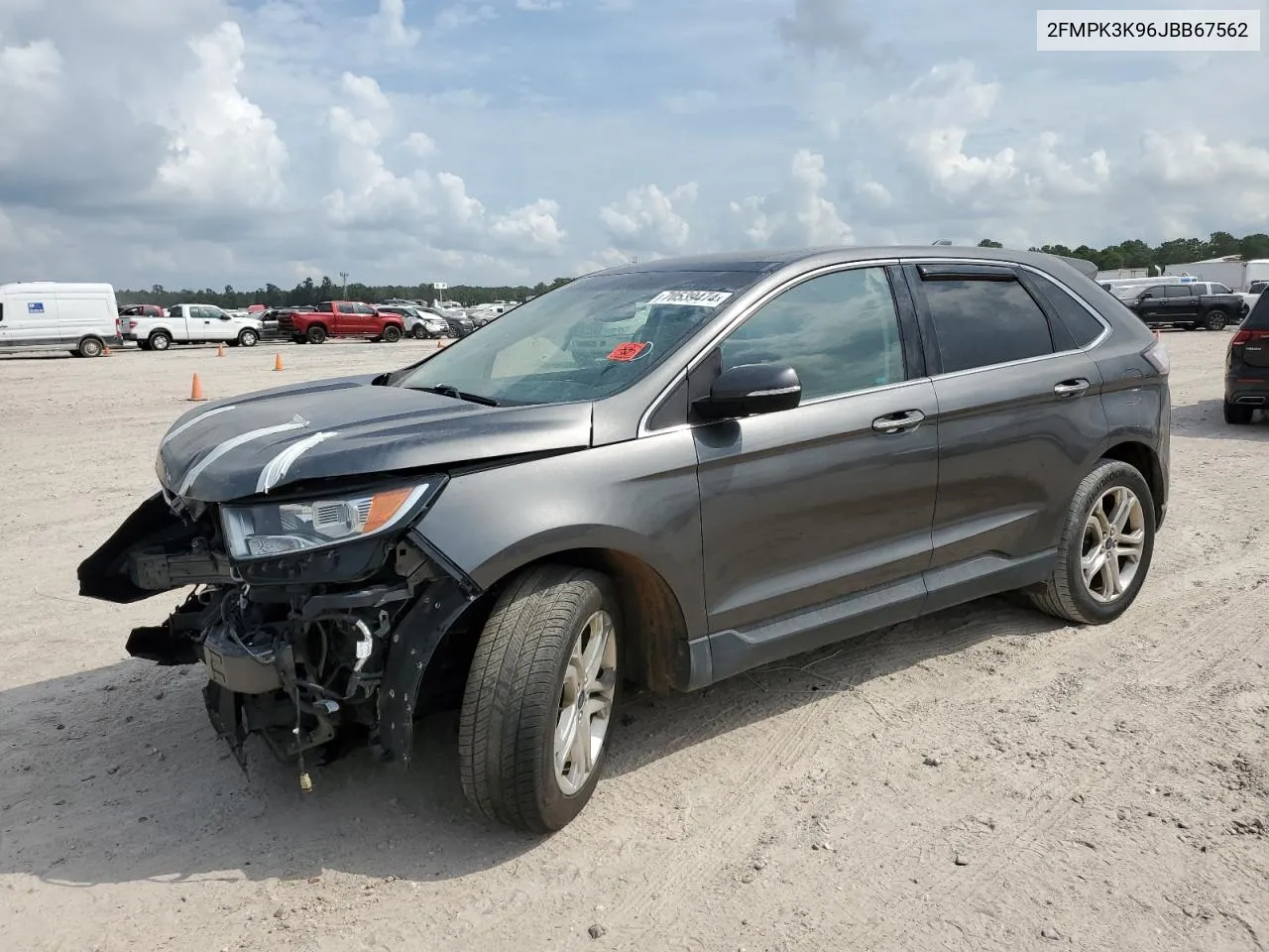 2018 Ford Edge Titanium VIN: 2FMPK3K96JBB67562 Lot: 70539474