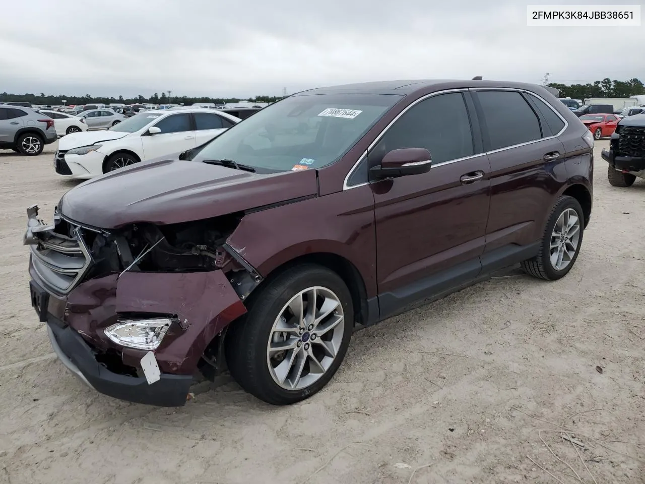 2018 Ford Edge Titanium VIN: 2FMPK3K84JBB38651 Lot: 70867644