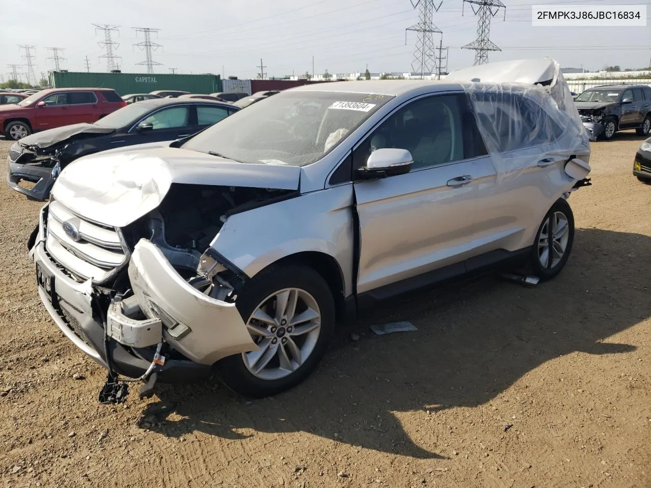 2018 Ford Edge Sel VIN: 2FMPK3J86JBC16834 Lot: 71393604