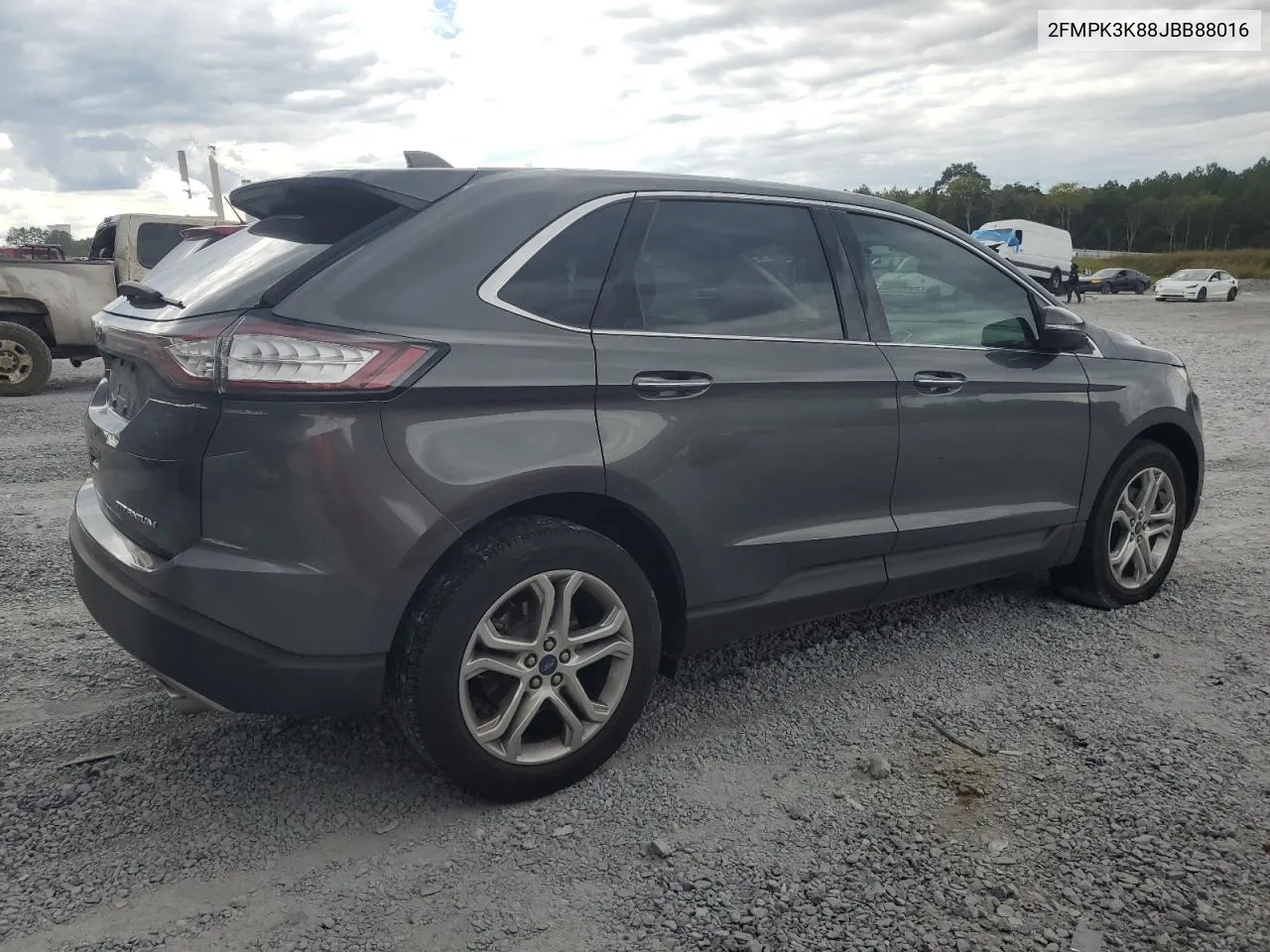 2018 Ford Edge Titanium VIN: 2FMPK3K88JBB88016 Lot: 72228214