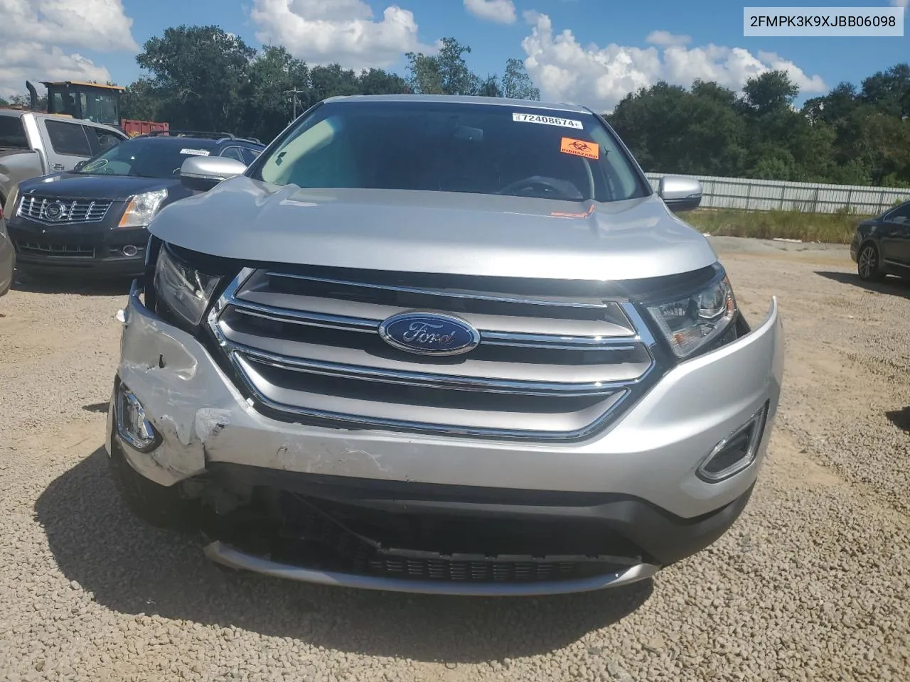 2018 Ford Edge Titanium VIN: 2FMPK3K9XJBB06098 Lot: 72408674