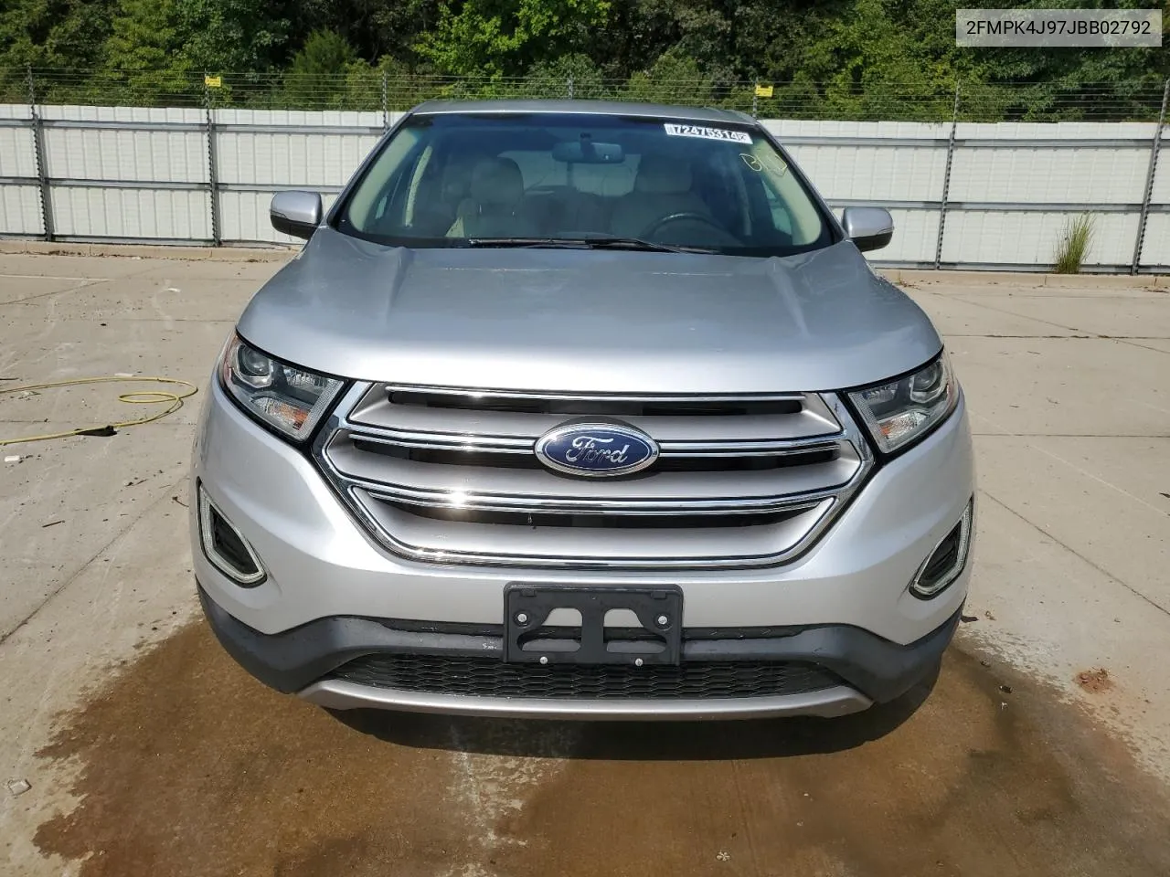 2018 Ford Edge Sel VIN: 2FMPK4J97JBB02792 Lot: 72475314