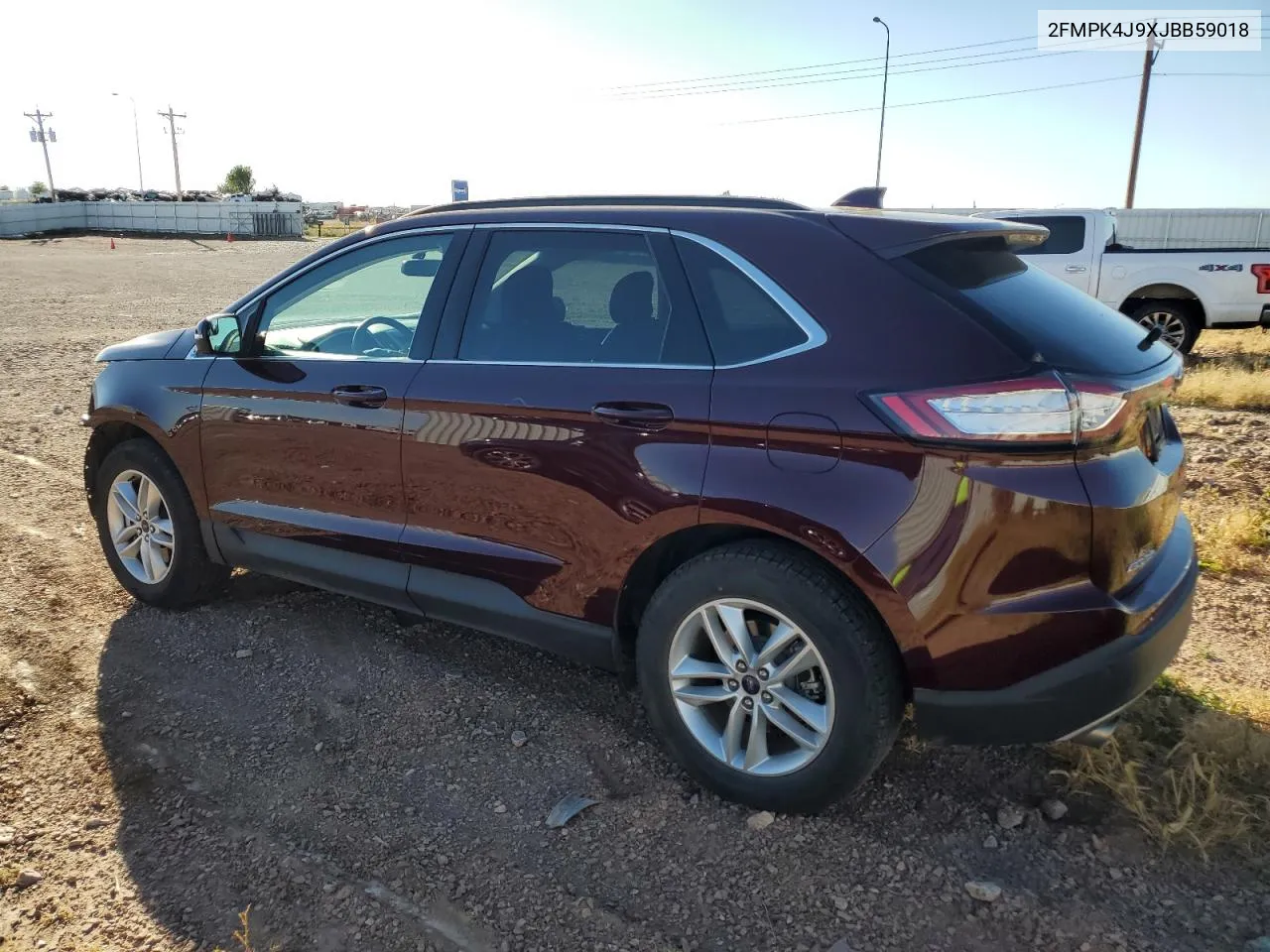 2018 Ford Edge Sel VIN: 2FMPK4J9XJBB59018 Lot: 73046684