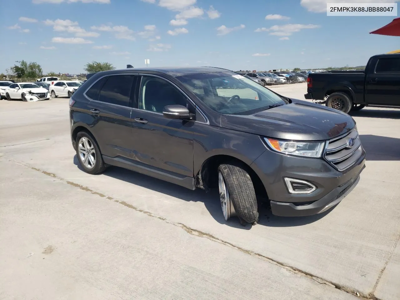 2018 Ford Edge Titanium VIN: 2FMPK3K88JBB88047 Lot: 73091014