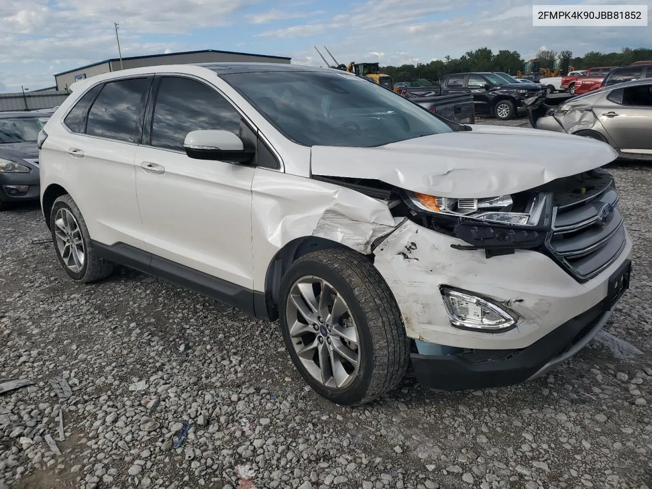 2018 Ford Edge Titanium VIN: 2FMPK4K90JBB81852 Lot: 73110264