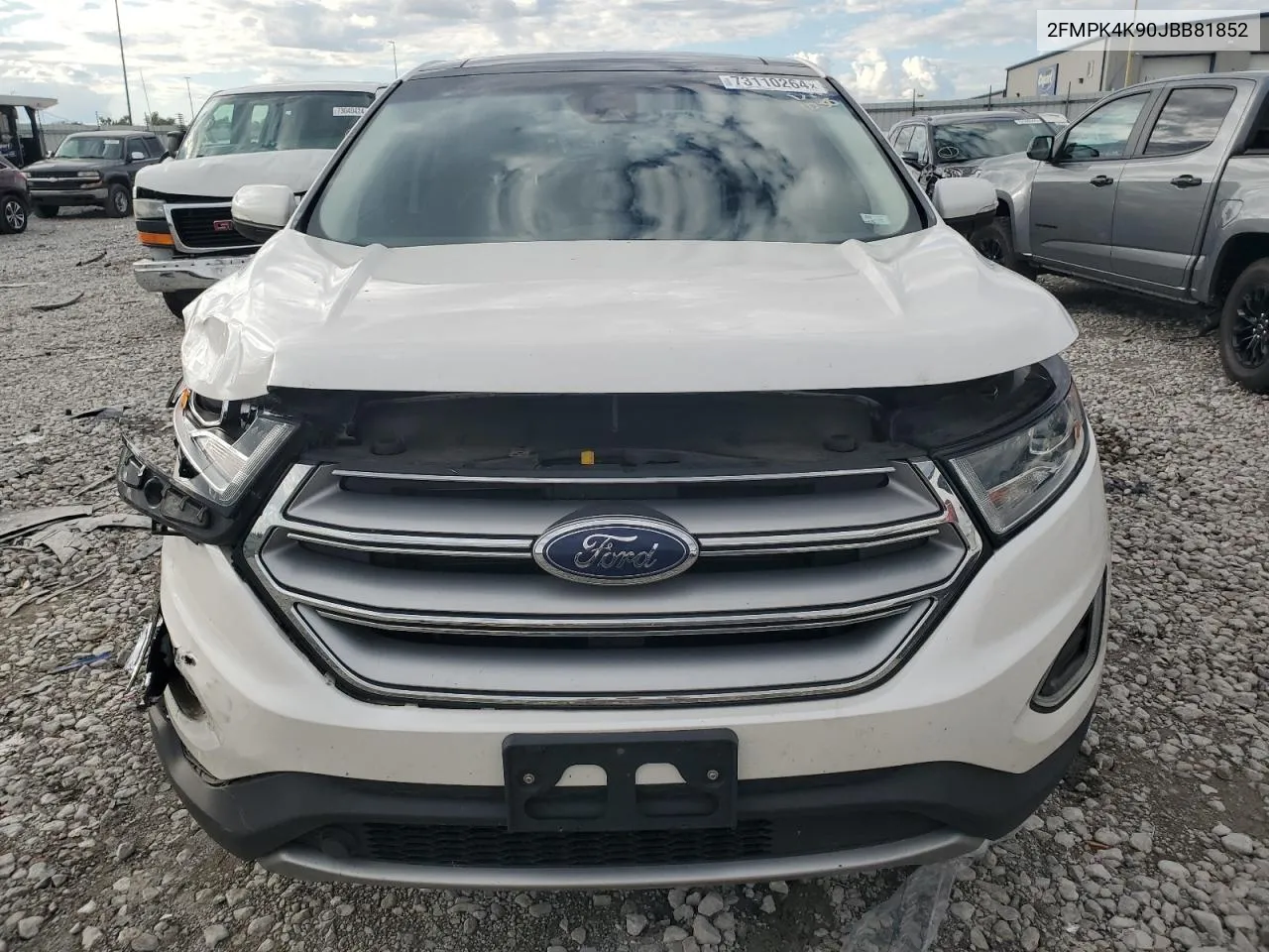 2018 Ford Edge Titanium VIN: 2FMPK4K90JBB81852 Lot: 73110264