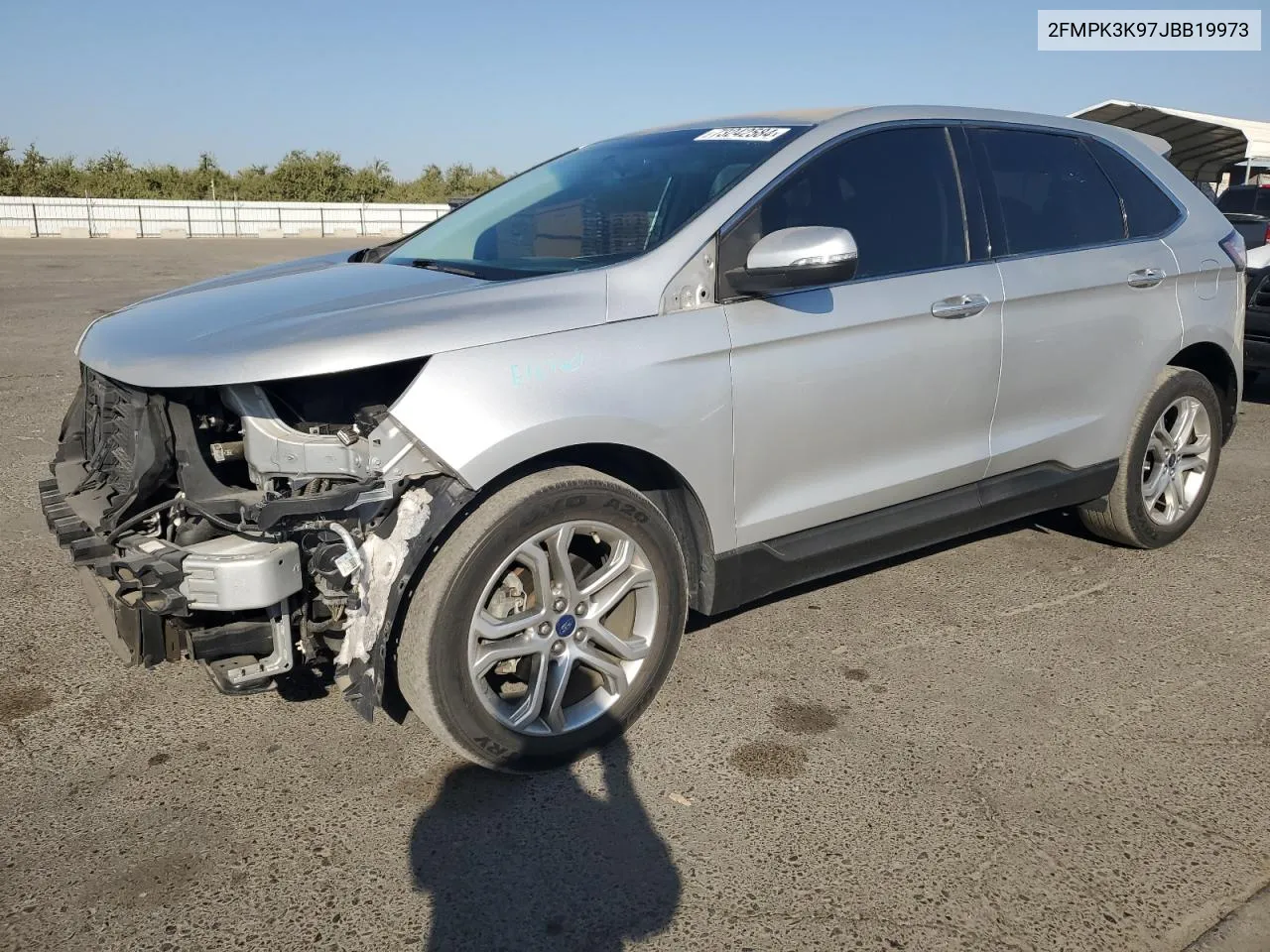 2018 Ford Edge Titanium VIN: 2FMPK3K97JBB19973 Lot: 73242584