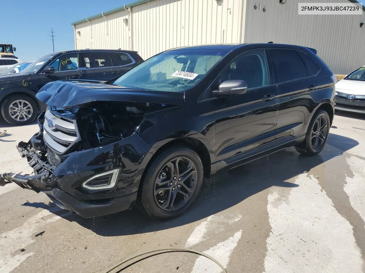 2018 Ford Edge Sel VIN: 2FMPK3J93JBC47239 Lot: 73474604