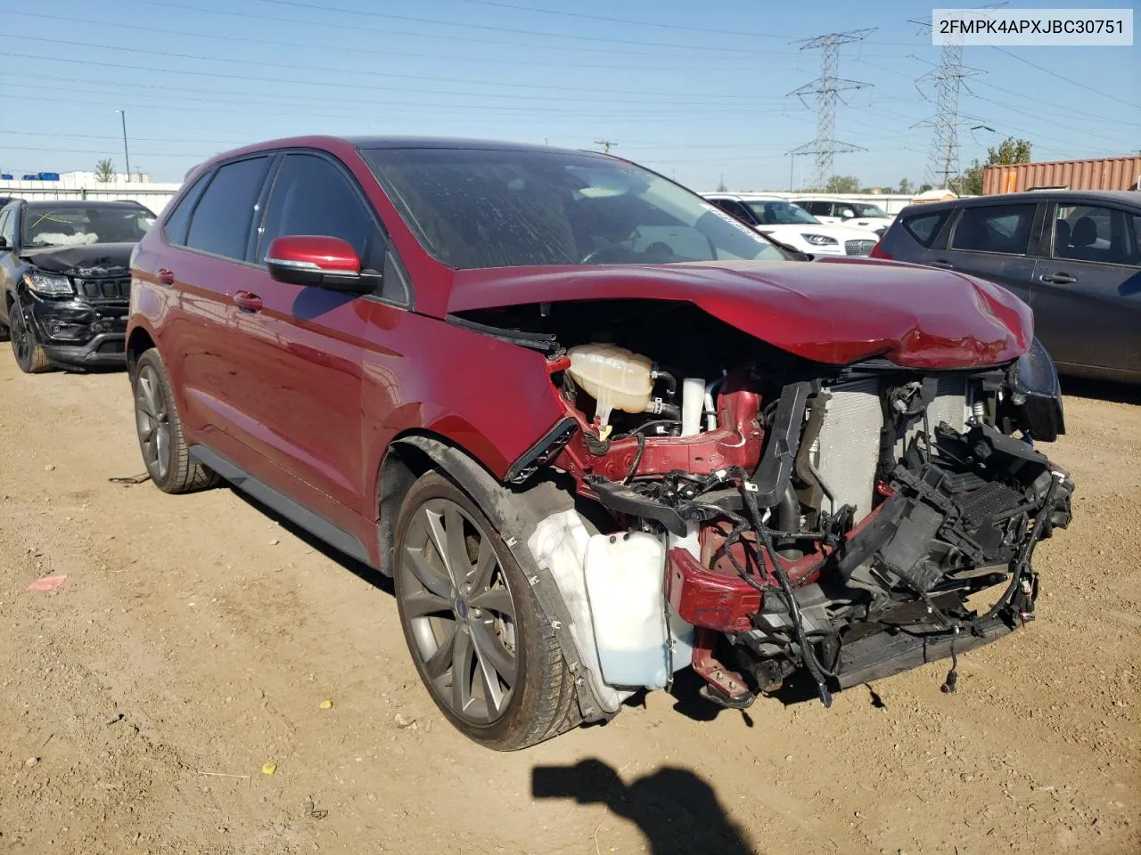 2018 Ford Edge Sport VIN: 2FMPK4APXJBC30751 Lot: 73561854