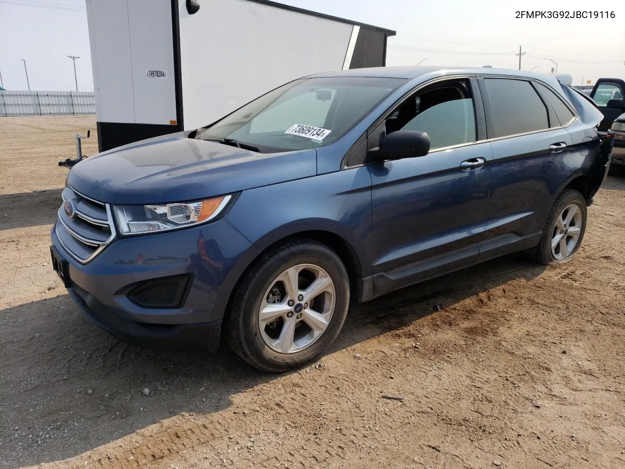 2018 Ford Edge Se VIN: 2FMPK3G92JBC19116 Lot: 73609134