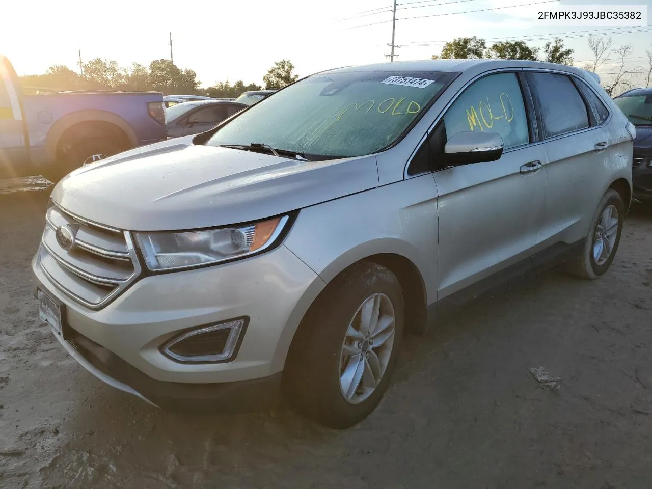 2018 Ford Edge Sel VIN: 2FMPK3J93JBC35382 Lot: 73751474