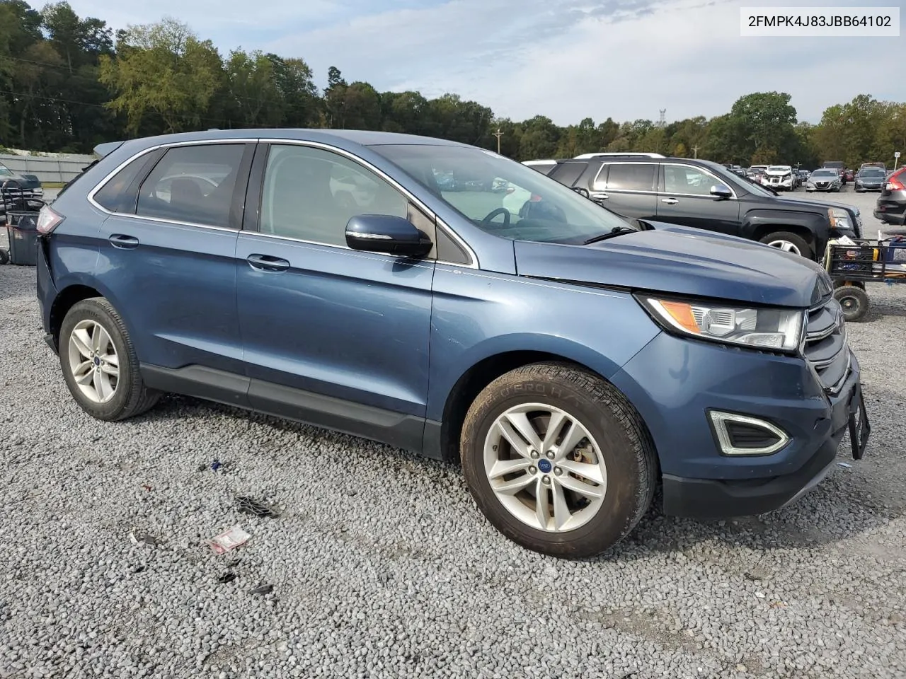 2018 Ford Edge Sel VIN: 2FMPK4J83JBB64102 Lot: 74213394