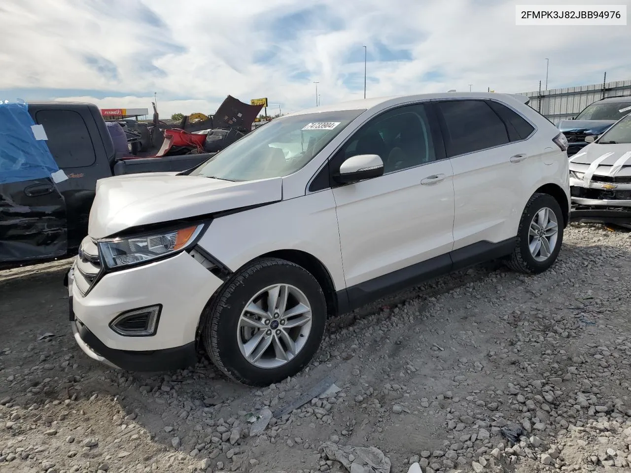 2018 Ford Edge Sel VIN: 2FMPK3J82JBB94976 Lot: 74733904