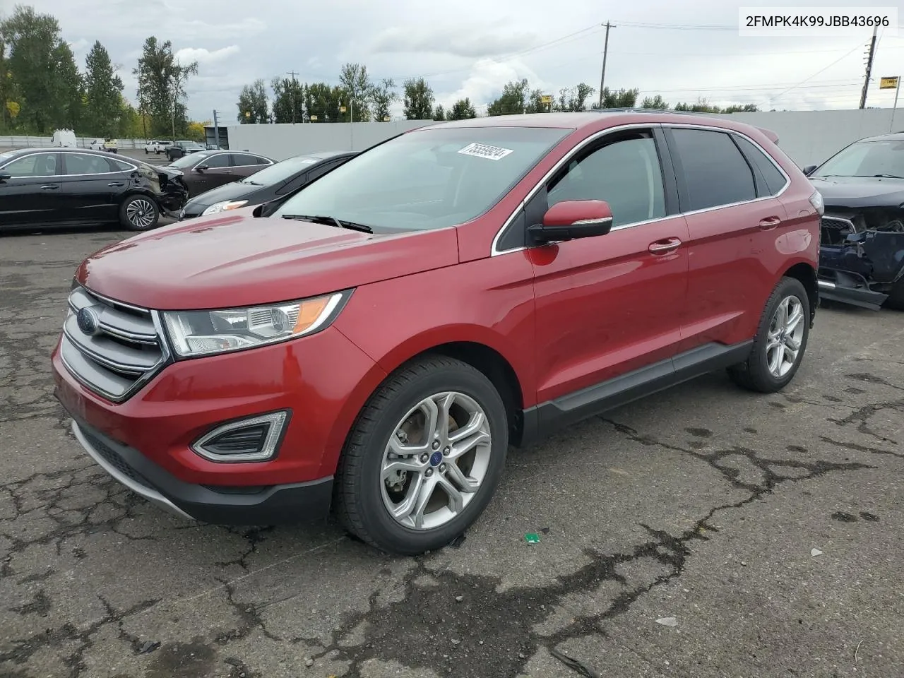 2018 Ford Edge Titanium VIN: 2FMPK4K99JBB43696 Lot: 75559924