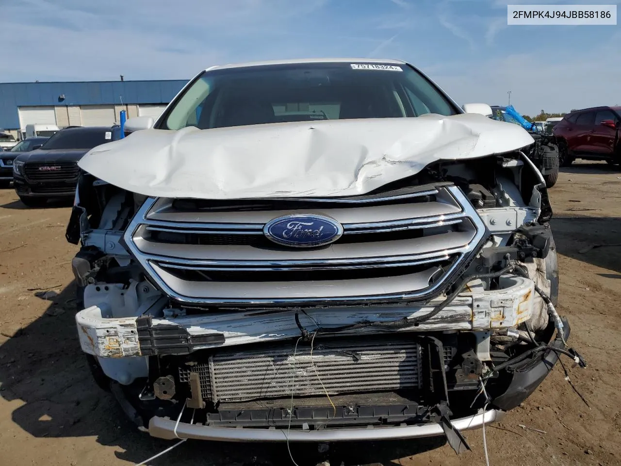 2018 Ford Edge Sel VIN: 2FMPK4J94JBB58186 Lot: 75718324