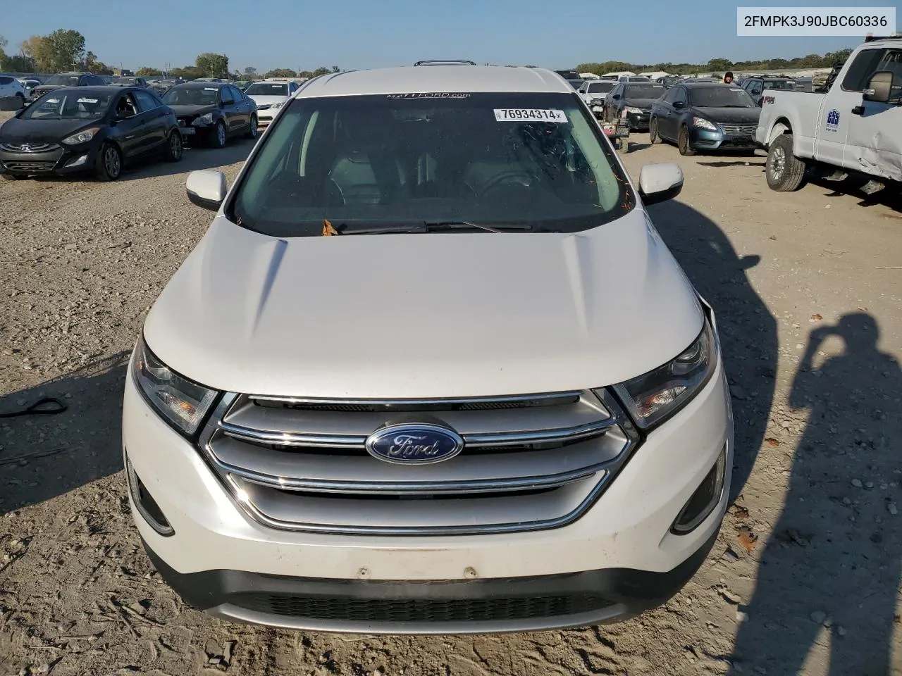 2018 Ford Edge Sel VIN: 2FMPK3J90JBC60336 Lot: 76934314