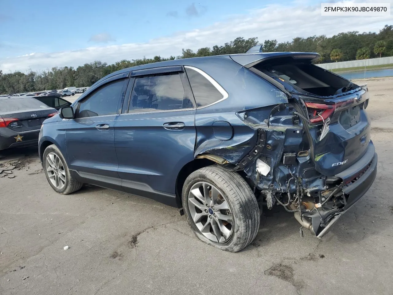 2018 Ford Edge Titanium VIN: 2FMPK3K90JBC49870 Lot: 77104474