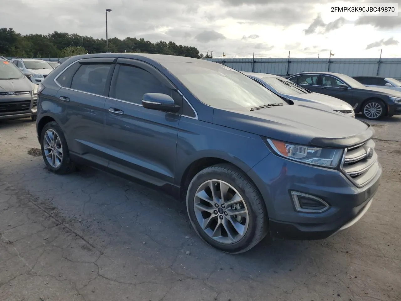 2018 Ford Edge Titanium VIN: 2FMPK3K90JBC49870 Lot: 77104474