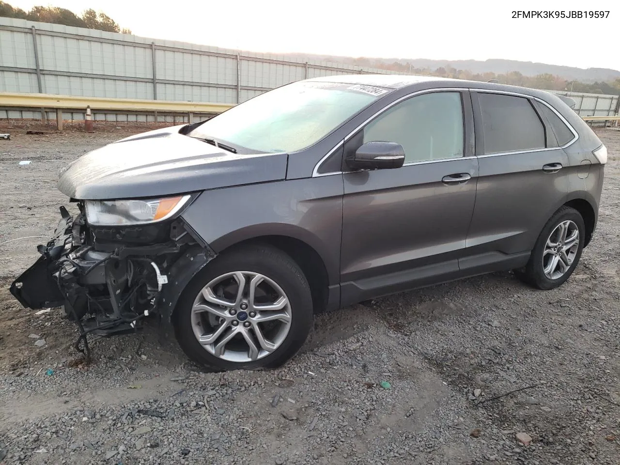 2018 Ford Edge Titanium VIN: 2FMPK3K95JBB19597 Lot: 77447284