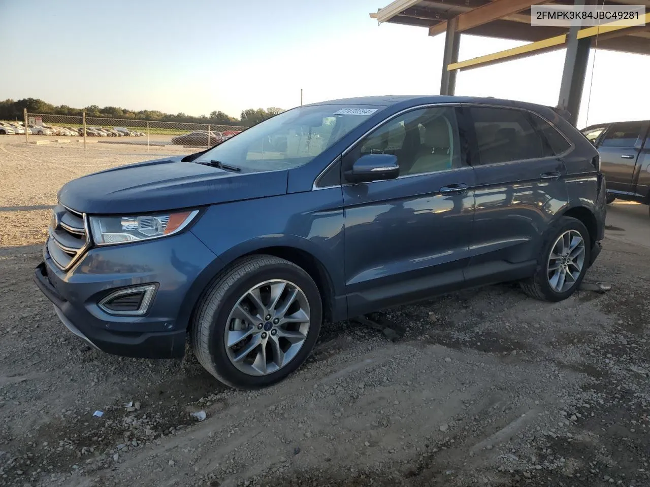 2018 Ford Edge Titanium VIN: 2FMPK3K84JBC49281 Lot: 77470294