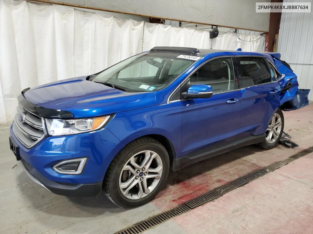 2018 Ford Edge Titanium VIN: 2FMPK4K8XJBB87634 Lot: 77475314