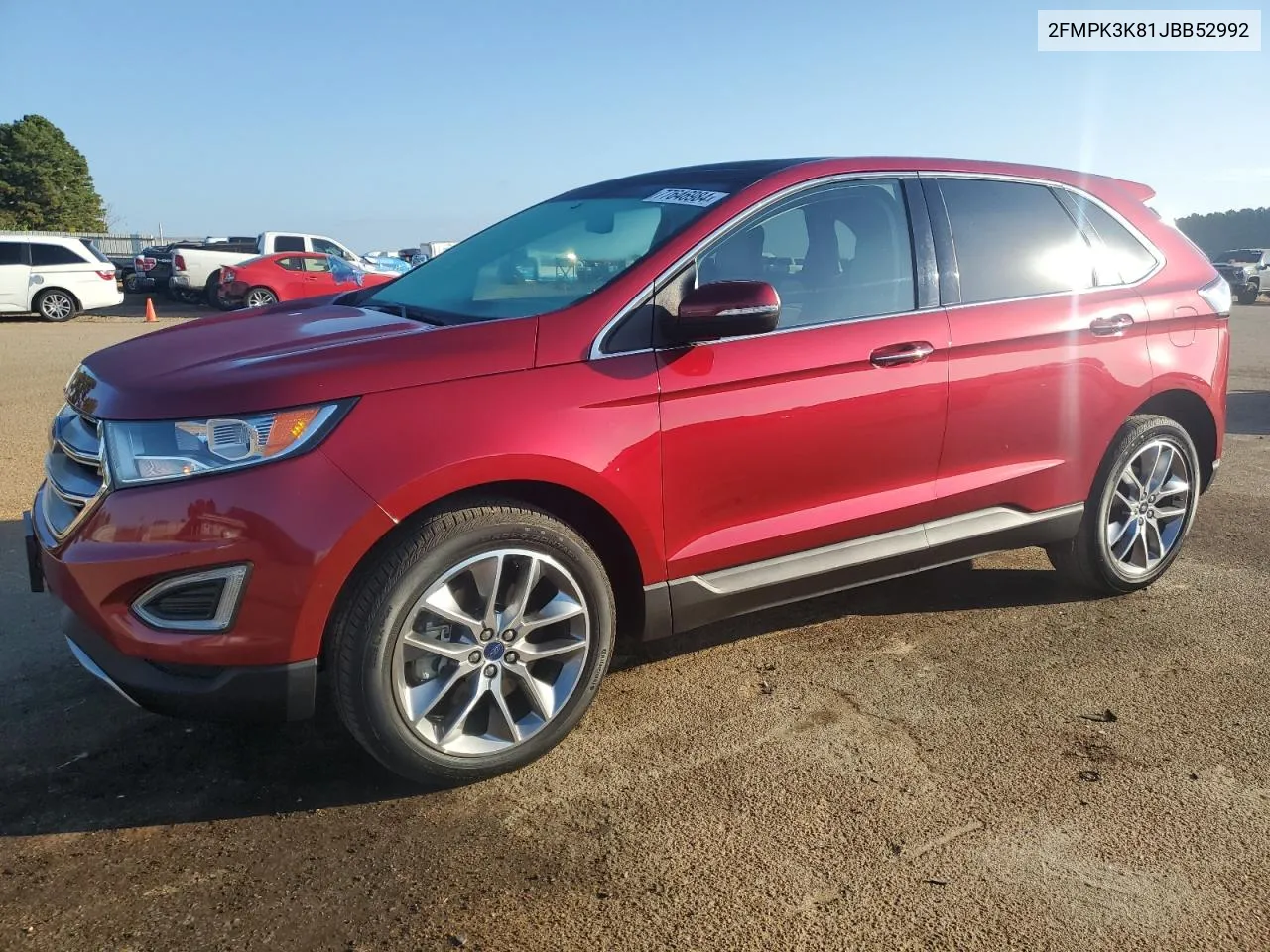 2018 Ford Edge Titanium VIN: 2FMPK3K81JBB52992 Lot: 77646984