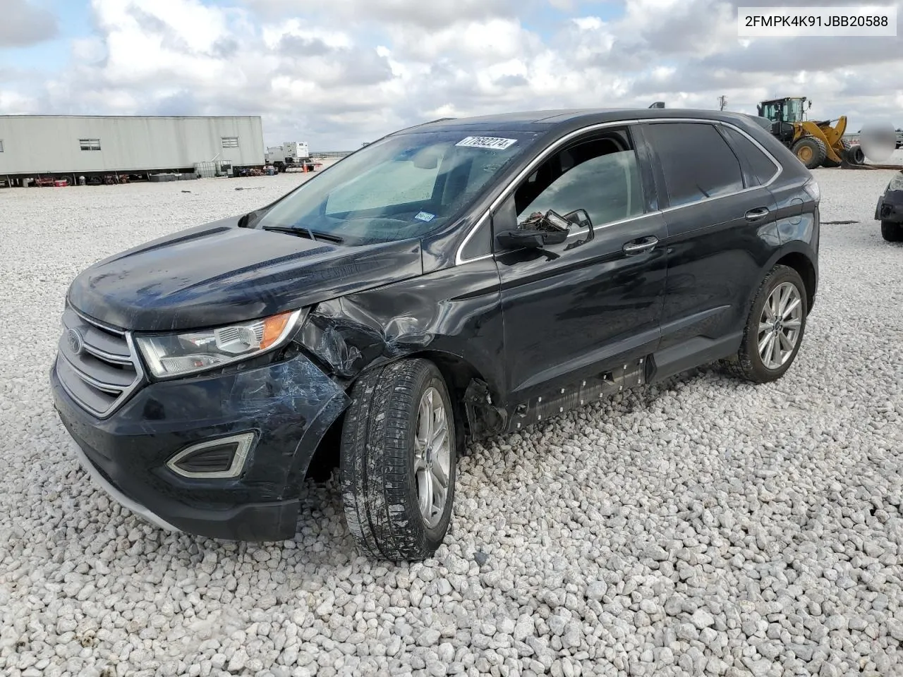 2018 Ford Edge Titanium VIN: 2FMPK4K91JBB20588 Lot: 77692274