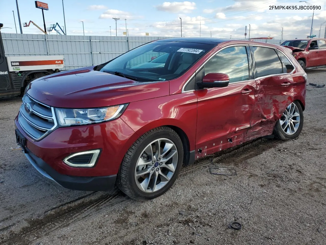 2018 Ford Edge Titanium VIN: 2FMPK4K95JBC00590 Lot: 77792394