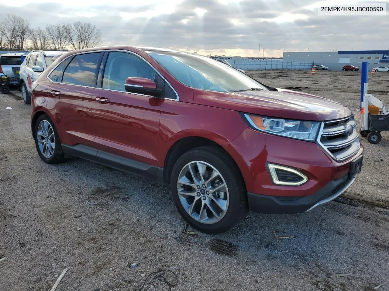 2018 Ford Edge Titanium VIN: 2FMPK4K95JBC00590 Lot: 77792394