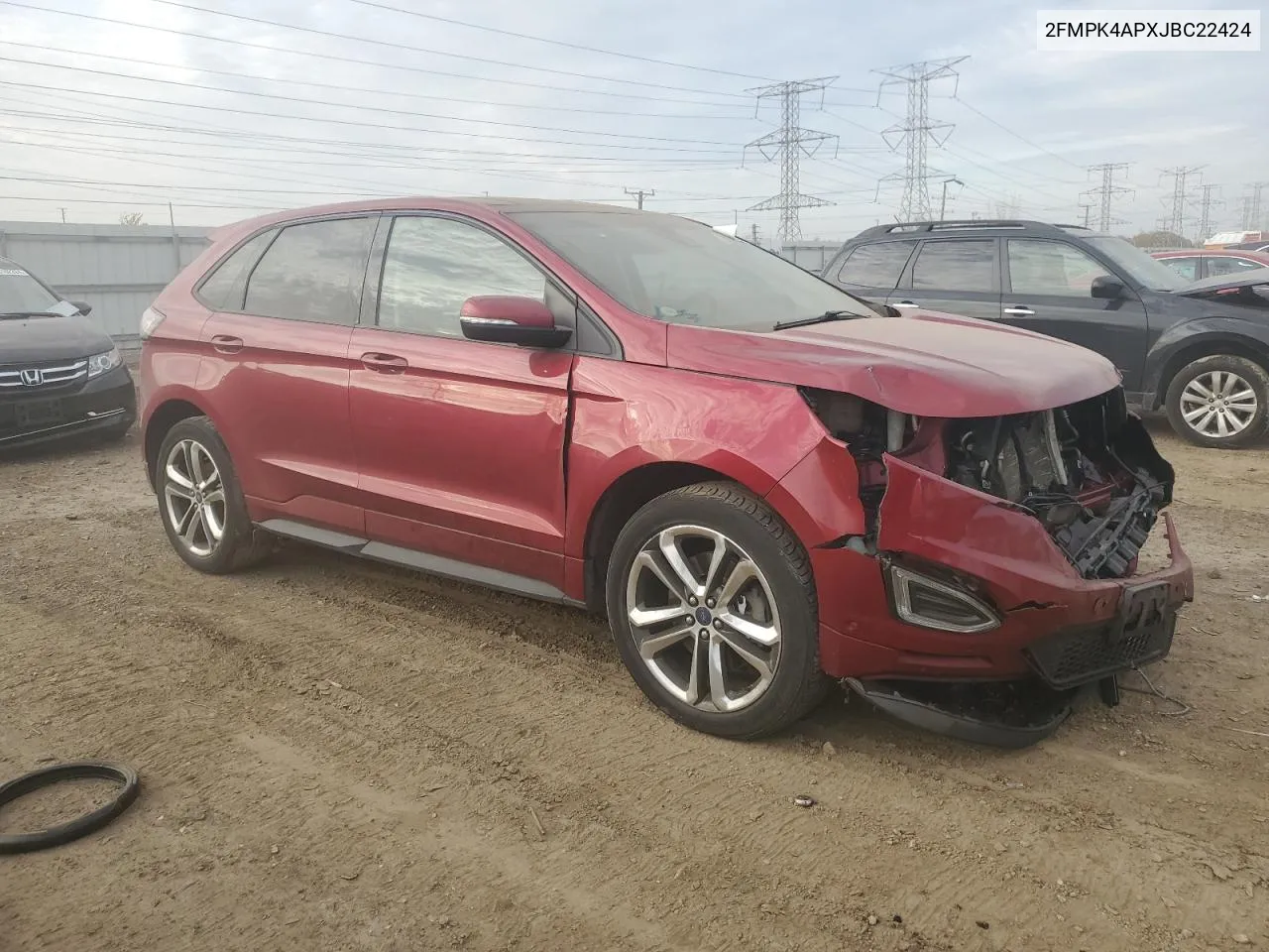 2018 Ford Edge Sport VIN: 2FMPK4APXJBC22424 Lot: 77877094