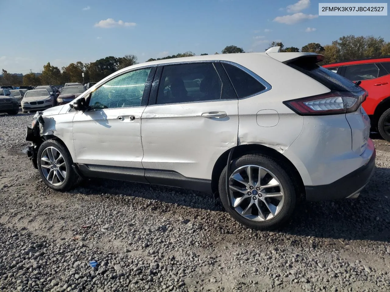 2018 Ford Edge Titanium VIN: 2FMPK3K97JBC42527 Lot: 77964344