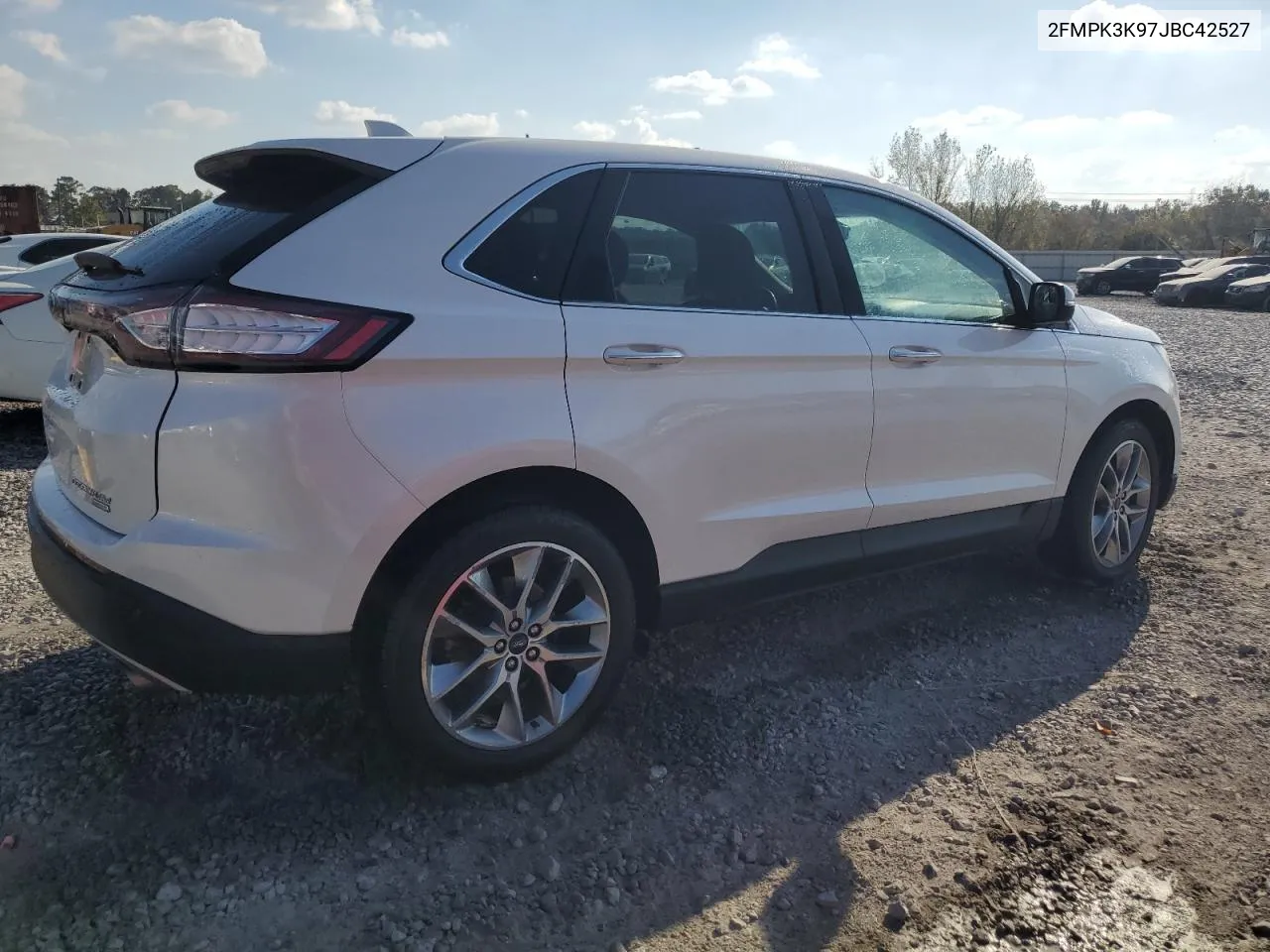 2018 Ford Edge Titanium VIN: 2FMPK3K97JBC42527 Lot: 77964344