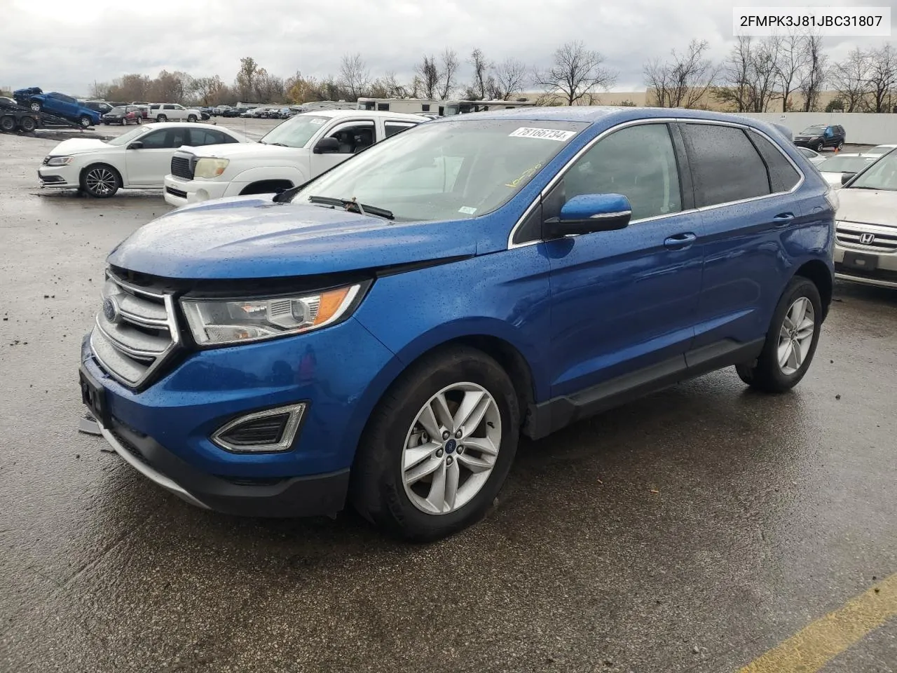 2018 Ford Edge Sel VIN: 2FMPK3J81JBC31807 Lot: 78166734