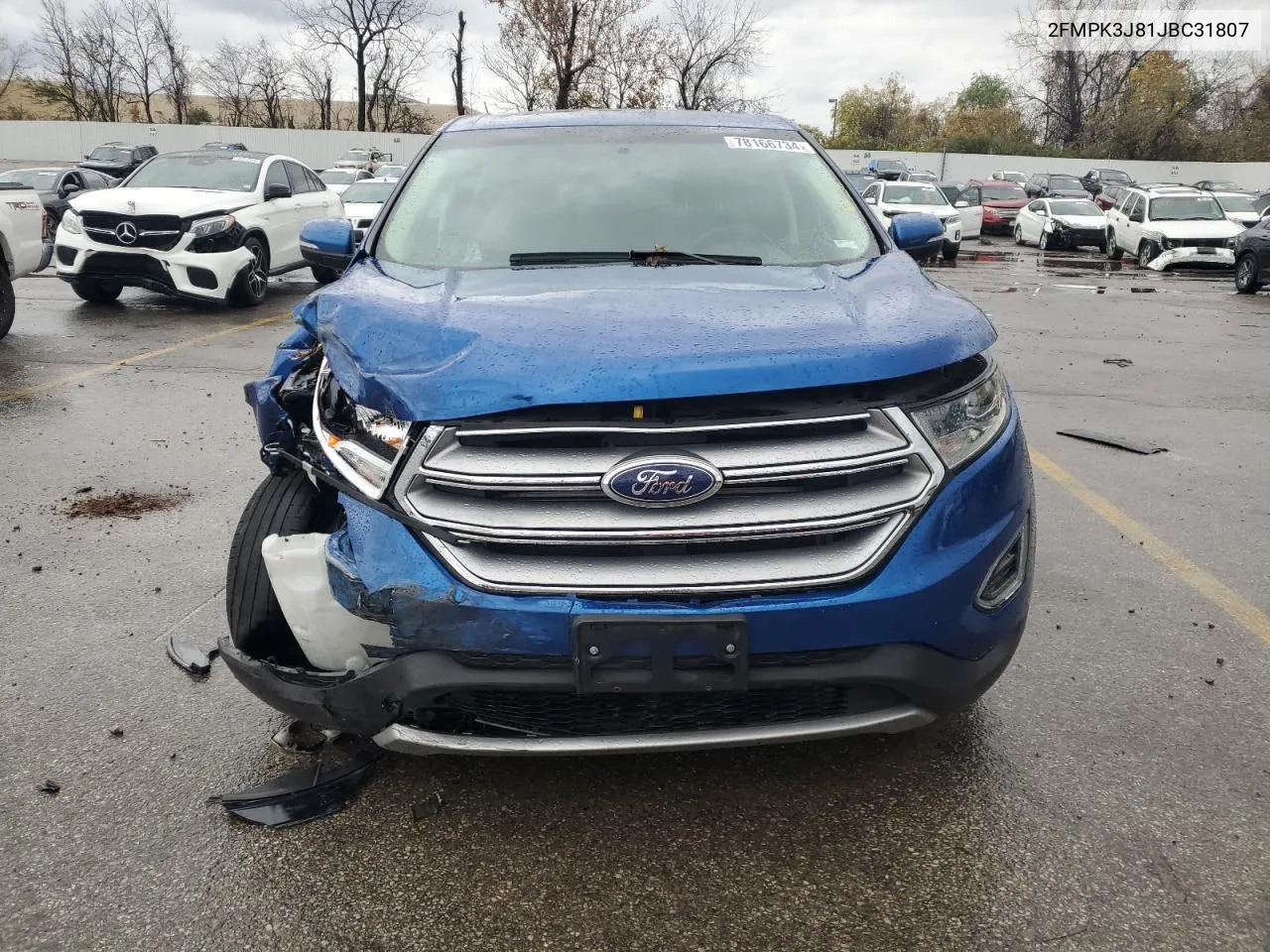 2018 Ford Edge Sel VIN: 2FMPK3J81JBC31807 Lot: 78166734