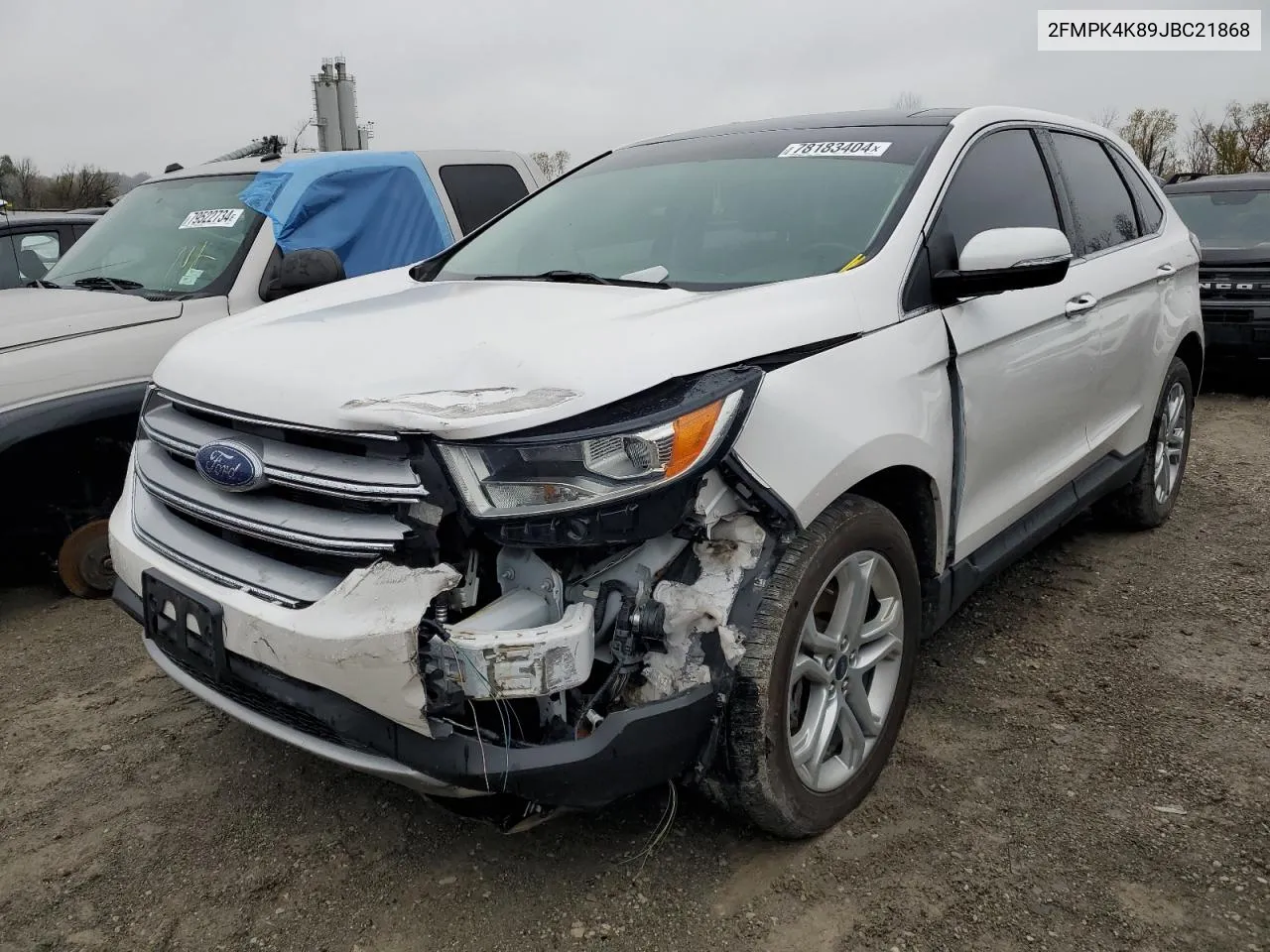 2018 Ford Edge Titanium VIN: 2FMPK4K89JBC21868 Lot: 78183404