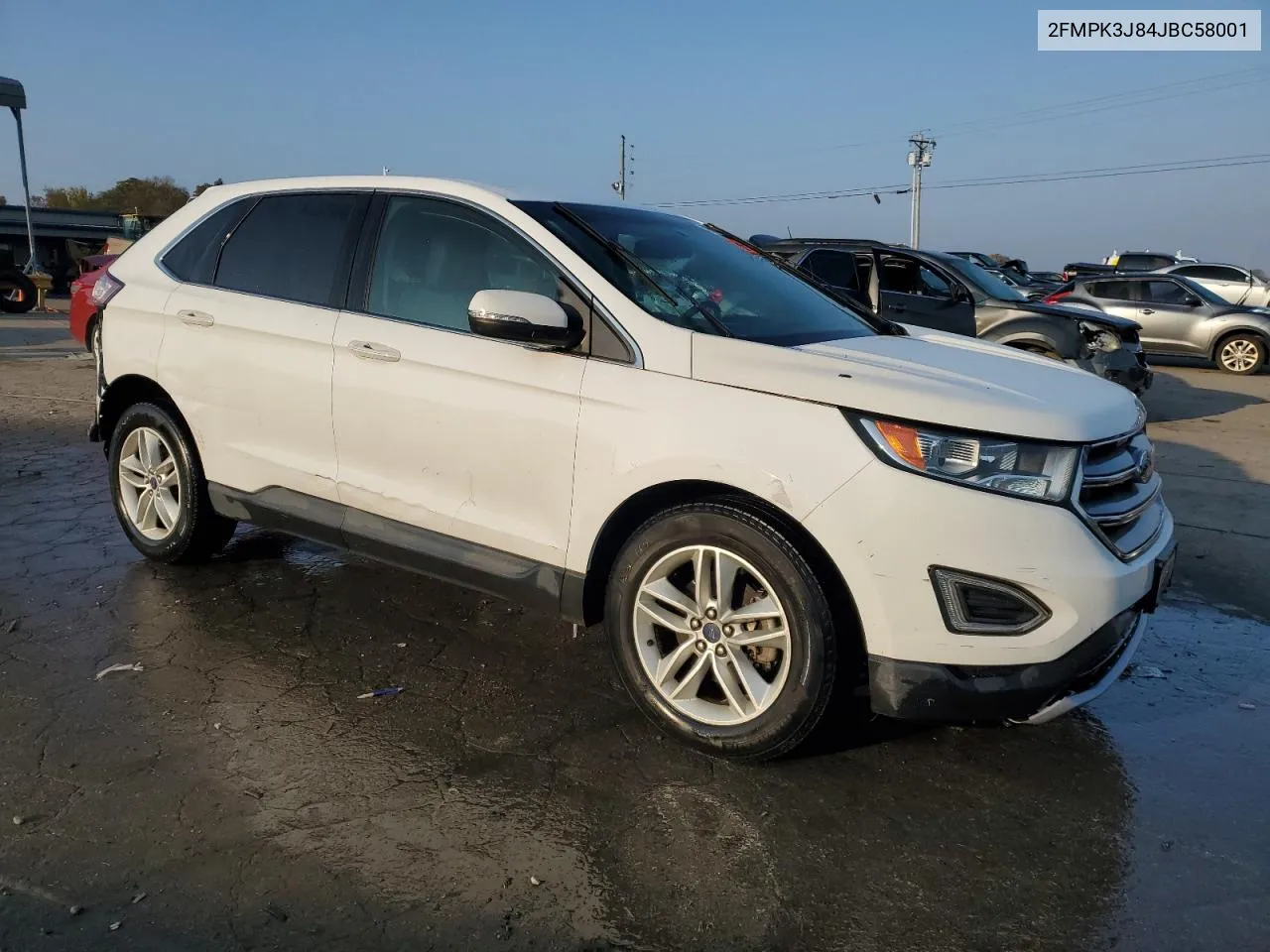 2018 Ford Edge Sel VIN: 2FMPK3J84JBC58001 Lot: 78186124