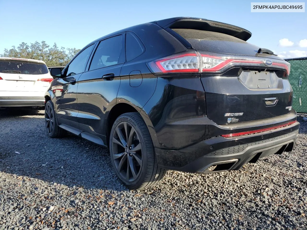 2018 Ford Edge Sport VIN: 2FMPK4AP0JBC49695 Lot: 78349394