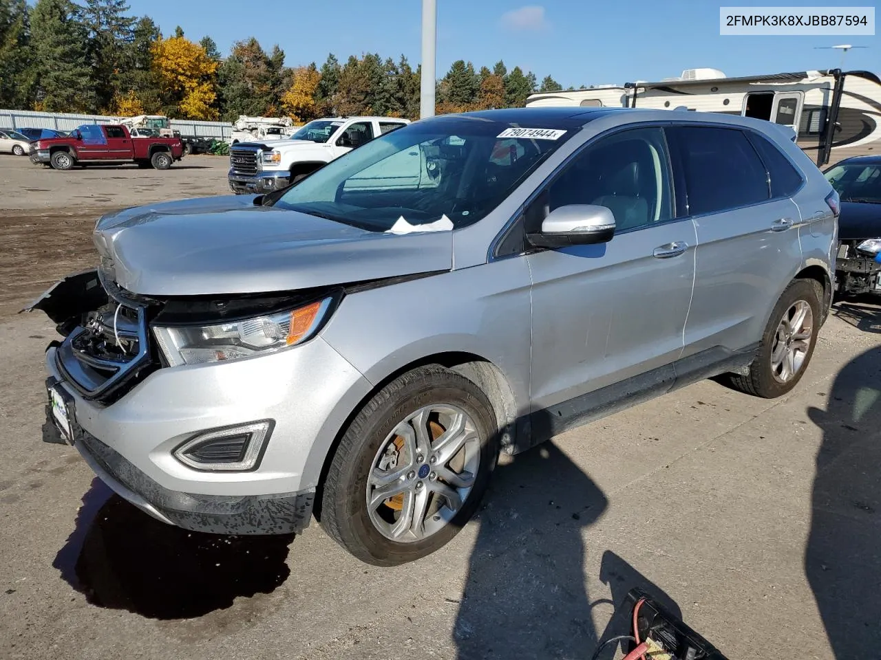 2018 Ford Edge Titanium VIN: 2FMPK3K8XJBB87594 Lot: 79074944