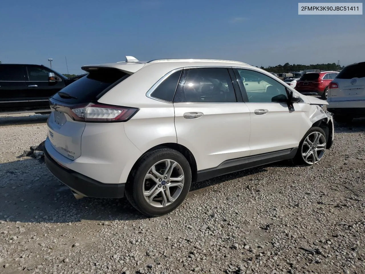 2018 Ford Edge Titanium VIN: 2FMPK3K90JBC51411 Lot: 79171414