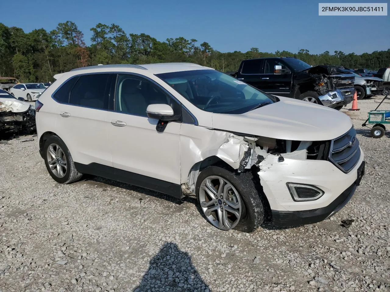 2018 Ford Edge Titanium VIN: 2FMPK3K90JBC51411 Lot: 79171414