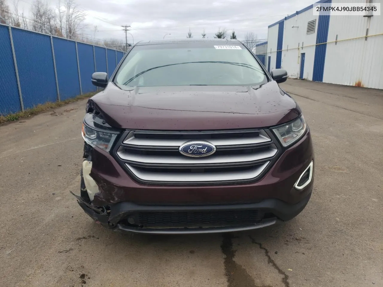 2018 Ford Edge Sel VIN: 2FMPK4J90JBB54345 Lot: 79731014