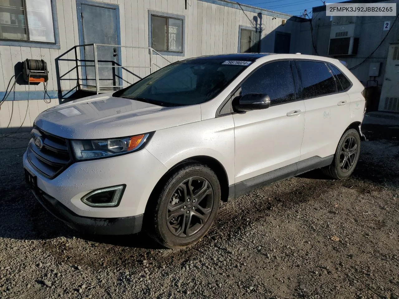 2018 Ford Edge Sel VIN: 2FMPK3J92JBB26265 Lot: 79879024