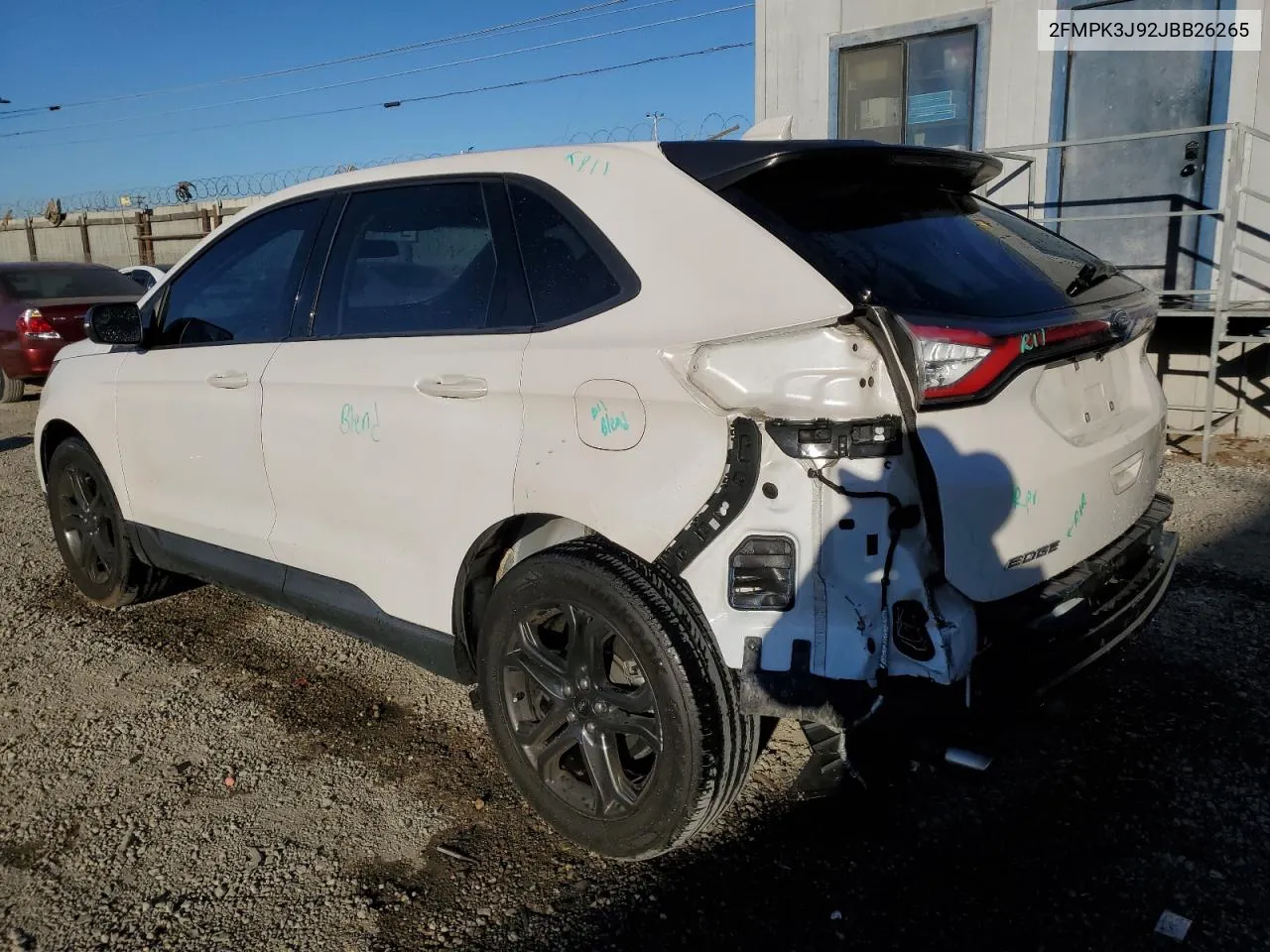 2018 Ford Edge Sel VIN: 2FMPK3J92JBB26265 Lot: 79879024