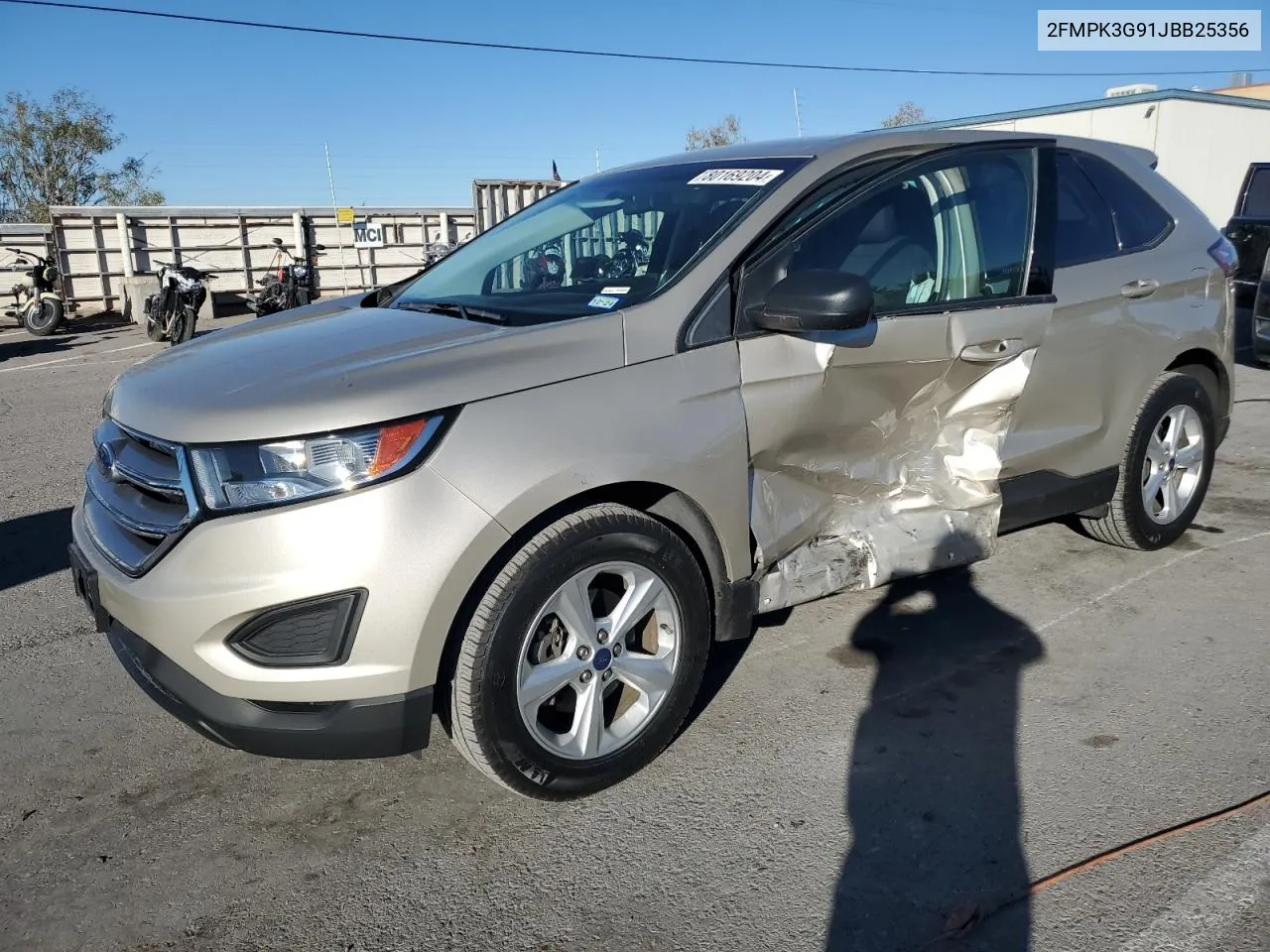 2018 Ford Edge Se VIN: 2FMPK3G91JBB25356 Lot: 80169204