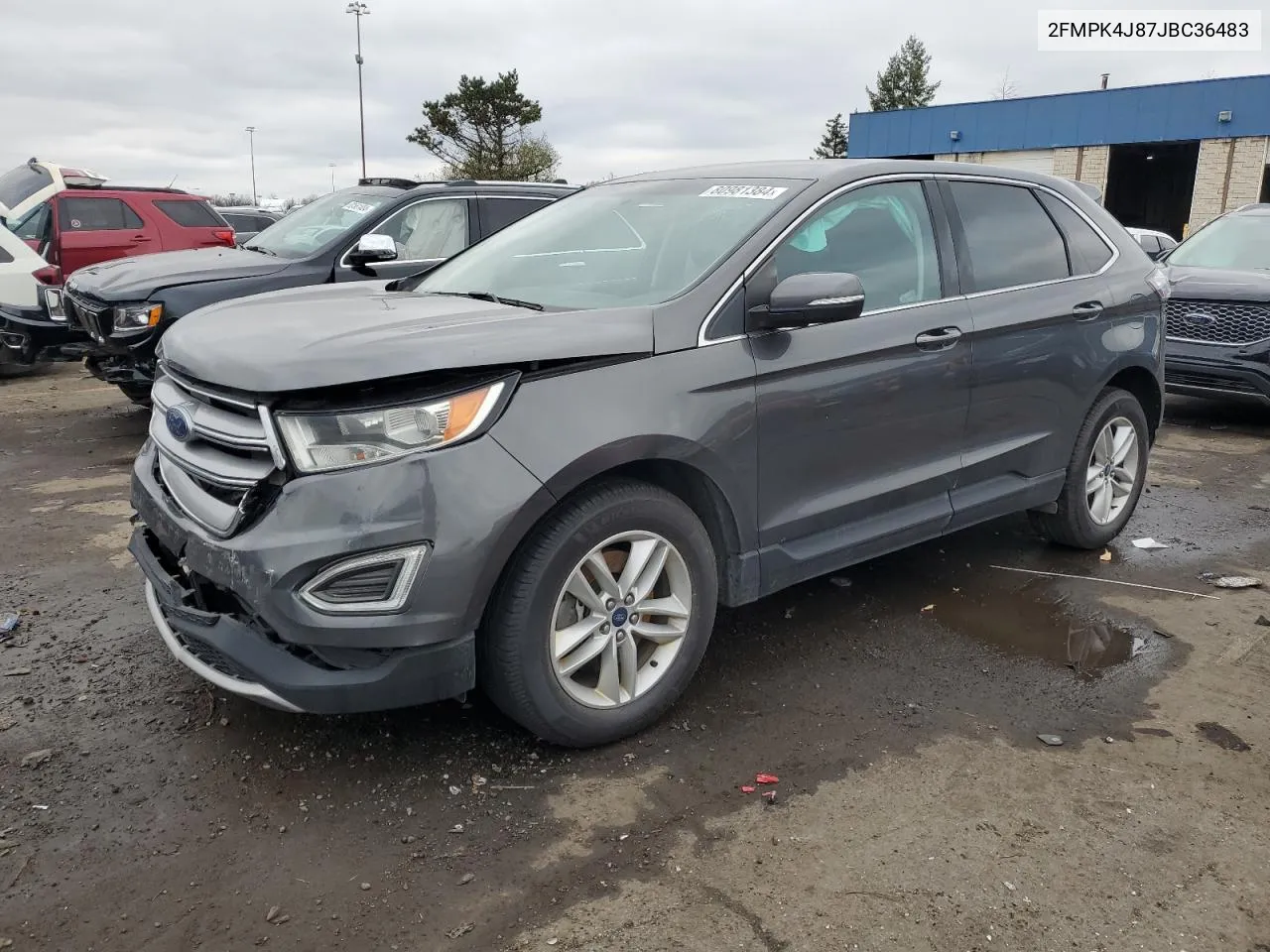 2018 Ford Edge Sel VIN: 2FMPK4J87JBC36483 Lot: 80981384