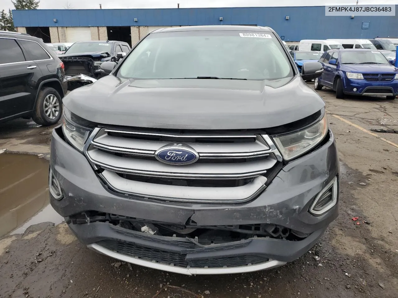 2018 Ford Edge Sel VIN: 2FMPK4J87JBC36483 Lot: 80981384