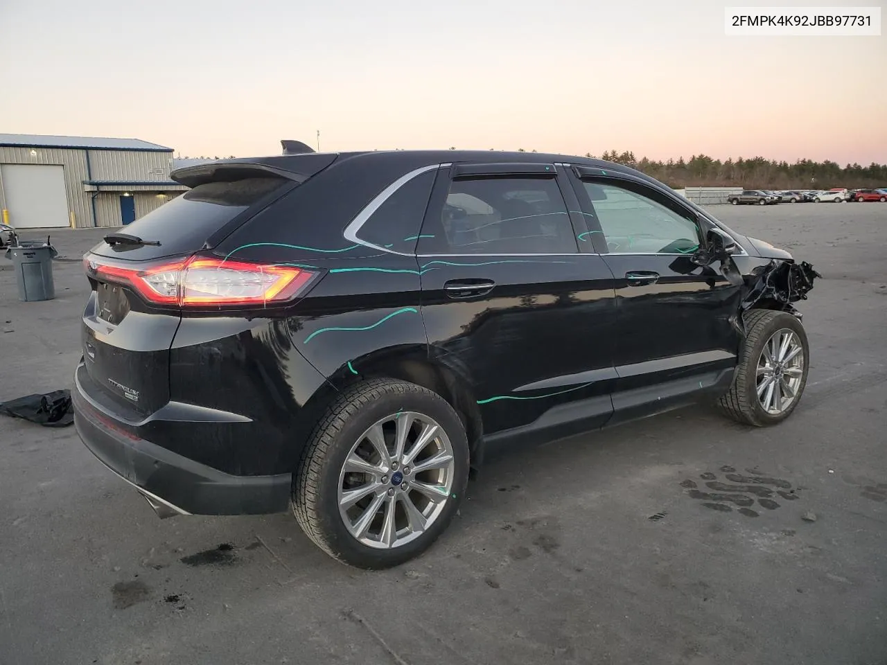 2018 Ford Edge Titanium VIN: 2FMPK4K92JBB97731 Lot: 81428524