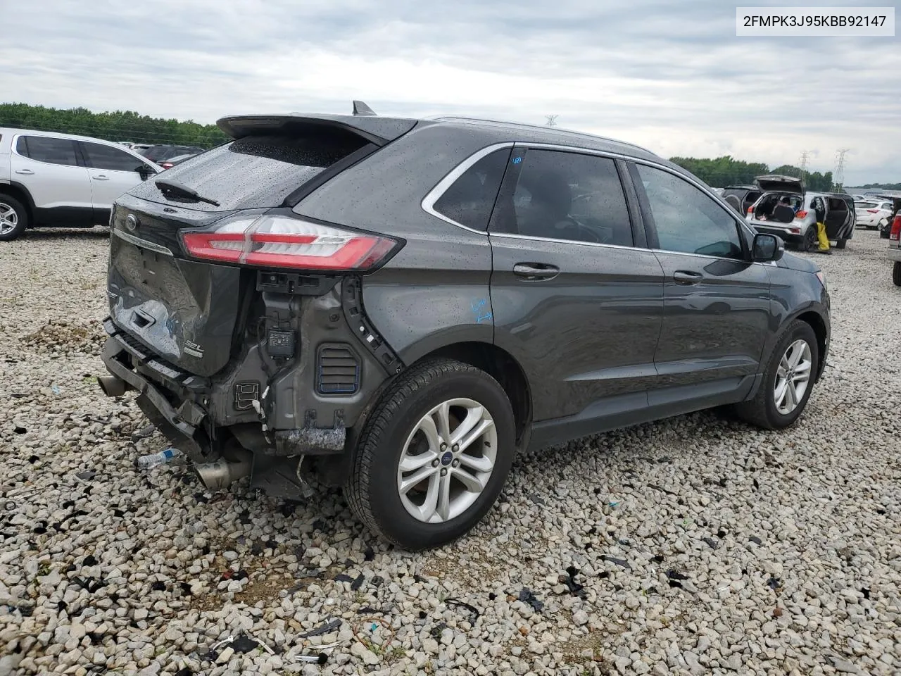 2019 Ford Edge Sel VIN: 2FMPK3J95KBB92147 Lot: 57056864