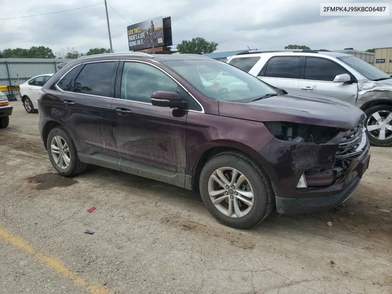 2019 Ford Edge Sel VIN: 2FMPK4J95KBC06487 Lot: 57703874