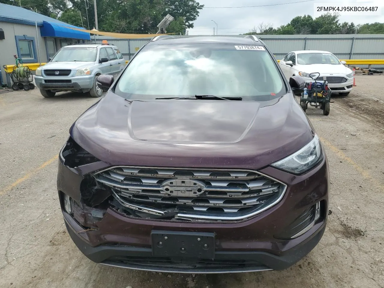 2019 Ford Edge Sel VIN: 2FMPK4J95KBC06487 Lot: 57703874